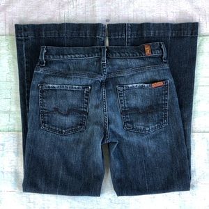 7 For All Mankind Ginger Dark Blue Jeans 28 Flare